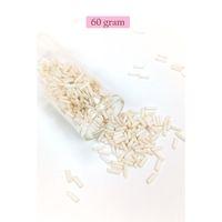 Uzun Boru Kesme Boncuk Çap 2mm Uzunluk 10 mm - 60 Gram - Açık Krem - BNC298
