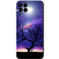 Samsung Galaxy M33 HD Baskılı Kılıf + 9D Tam Ekran Koruyucu - Uzay Silüet