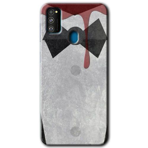 MRCİLETİSİM Samsung Galaxy M21 Kılıf HD Desen Baskılı Arka Kapak + Temperli Cam - Gentleman Blood