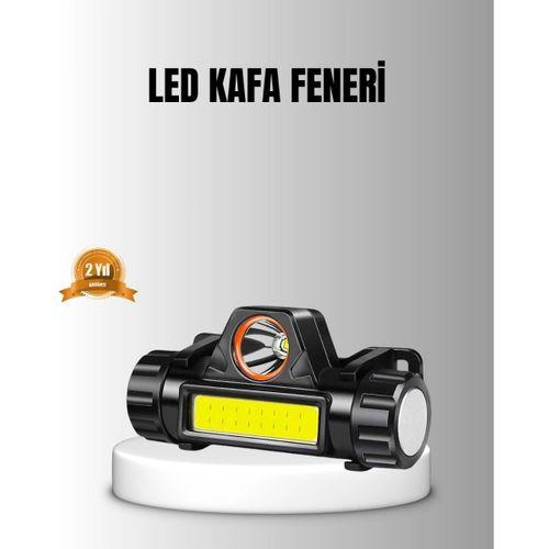 Şarjlı Led Kafa Feneri – Çift Fonksiyonlu, 200lm Işık Gücü, Ip44 Suya Dayanıklı