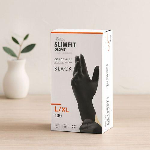 Nitril Muayene Eldiveni Siyah XL Pudrasız 100'lü