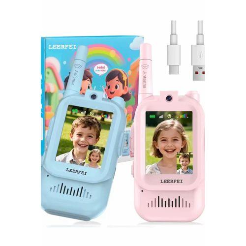 Çocuklar Için Görüntülü Telsiz Konuşma Özellıklı El Telsizi Şarj Edılebılır 50 Mt Menzil Wifi Gerektirmez