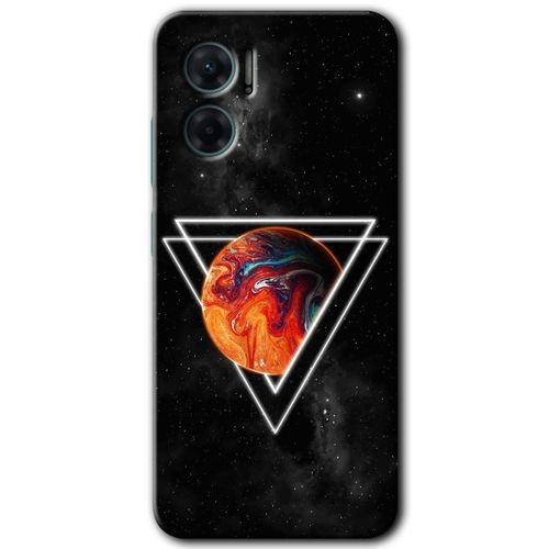 Potkal Hediye Fabrikası Xiaomi Redmi Note 11E HD Baskılı Kılıf + 9D Tam Ekran Koruyucu - Kızıl Gezegen