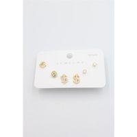 Çoklu Set Küpe - Altın