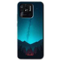 Xiaomi Redmi 10C Kılıf HD Desen Baskılı Arka Kapak + Temperli Cam - Night Fores Mount