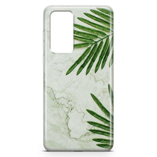 Huawei P40 Kılıf Mermer Çiçeği Arka Kapak Koruma Desenli Full Koruyucu