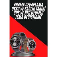 Erkeklere Özel Akıllı Saat Çelik Kordon Bluetooth Bağlantılı İos Ve Android Uyumlu