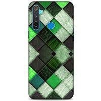 Oppo Realme 5i Kılıf Patchwork (17) Tasarım Kılıf Fıstık Yeşili
