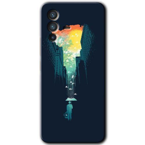 Potkal Hediye Fabrikası Vivo V23 5G Kılıf HD Desen Baskılı Arka Kapak - City Bird Sky