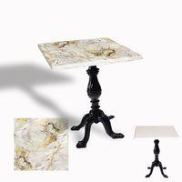 Dockers Çipa 1001 Döküm Ayak Kare Masa 60X60 cm - (Werzalit, Wermodin ve Allzalit Tabla) - Gold