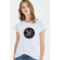 Rock And Roll Over Kiss Rock Baskılı Beyaz Kadın Tshirt
