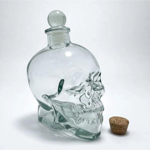 Cam Kurukafa İçki Şişesi 14 Cm Alk2155