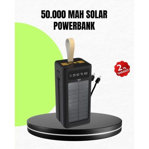 Güneş Enerjili Powerbank Dijital Göstergeli Taşınabilir Güç Kaynağı