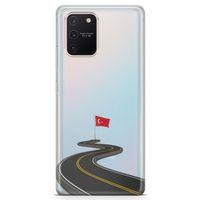 Samsung Galaxy A91 Kılıf Türkiye Yolları Arka Kapak Koruma Desenli Full Koruyucu