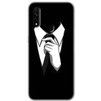 Oppo A31 Kılıf HD Desen Baskılı Arka Kapak + Temperli Cam - Smokin
