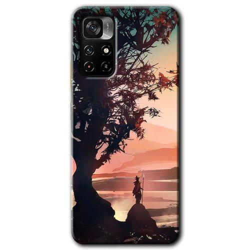 Poco M4 Pro 5G Kılıf HD Desen Baskılı Arka Kapak - Yalnız Savaşcı + Kırılmaz Cam