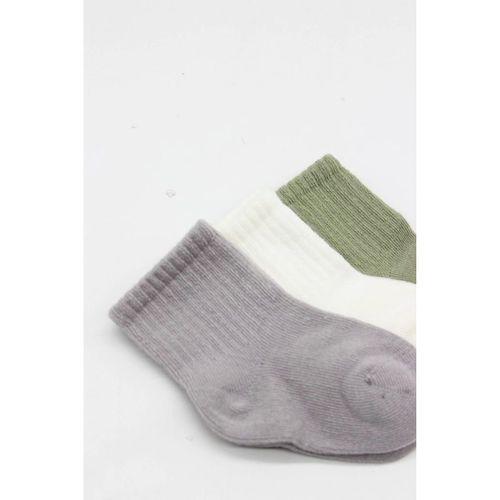 Koala Boy 3'lü Penye Soket Çorap 10133 Gri