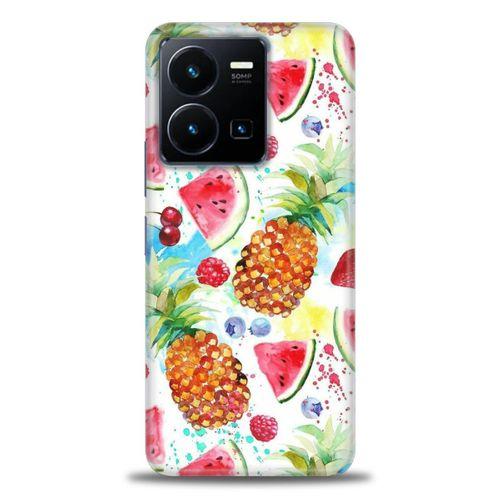 Xiaomi Redmi Note 12 5G Kılıf HD Baskılı Kılıf - Meyveler + Tam Ekran Koruyucu