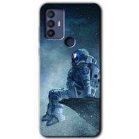 TCL 30 SE Kılıf HD Desen Baskılı Arka Kapak - Astronot Yalnızlığı