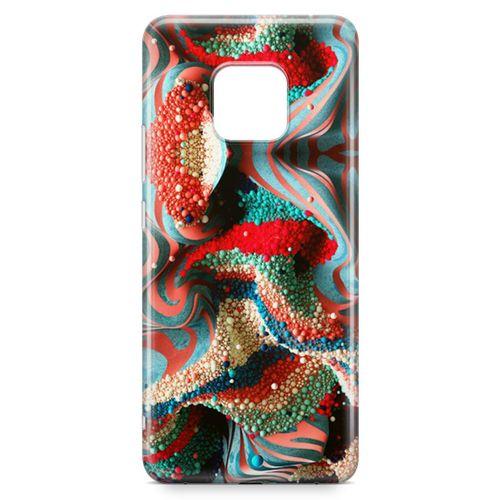 Huawei Mate 20 Pro Kılıf Kabartma İnciler Arka Kapak Koruma Desenli Full Koruyucu