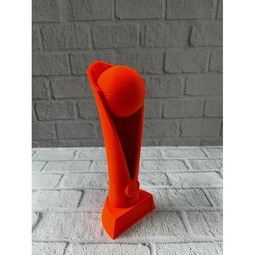 Turuncu Kupa 23cm Basketbol Temalı Dekoratif Ödül Biblosu