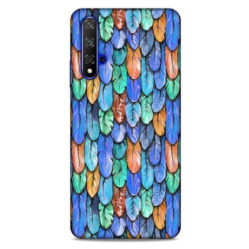 Huawei P Smart S Y8P Kılıf Desenli Özel Seri Tüyler (37) Silicone Cover