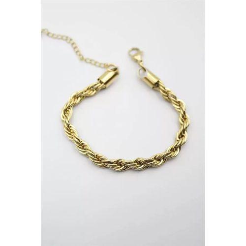 Burgu Çelik Bileklik 4mm - Altın