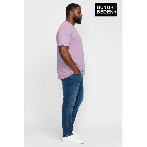 Büyük Beden Erkek Basic Tişört – Pamuklu Düz T-Shirt 3XL-6XL SPR26BTS510
