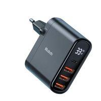 Mcdodo Ch-2250 33w 1xtype-c 3xusb Girişli Dijital Göstergeli Şarj Adaptörü - Siyah