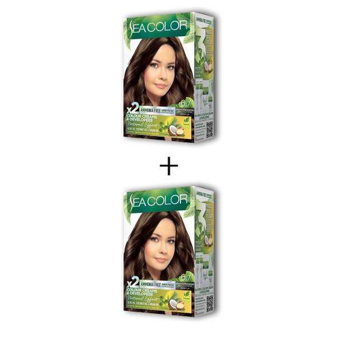 2X2 Tüp Krem Saç Boyası Seti Çikolata Kahve No:6.7