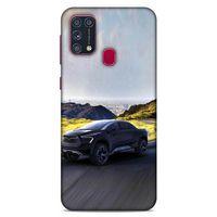Lopard Samsung Galaxy M31 Uyumlu Kılıf PickUpX (36) Glitter Kılıf Koyu Gri