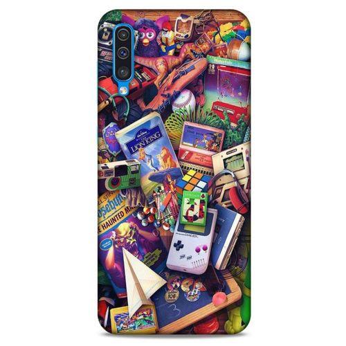 Retro (34) Desen Slim Armor Kılıf Renkli Samsung Galaxy A50 Kılıf