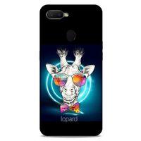 Oppo Ax7 Kılıf FunnyMaX (6) Silikon Kılıf Siyah Zürafa