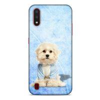 Samsung Galaxy A01 Kılıf Köpek Kıyafetleri (20) Koruyucu Kılıf Maltese Pijama