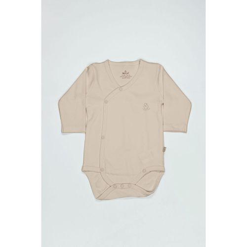 Bistyle Bistyle Organik Natural Basic Style Kruvaze Uzun Kol Body BS17102 Bej