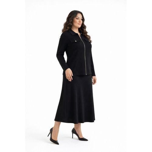 Kadın Fermuarlı Bluz Etek Takım BGL-ST05425