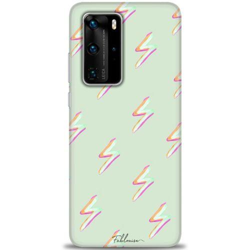 Huawei P40 Pro Kılıf HD Baskılı Kılıf - Şimşekler + Tam Ekran Koruyucu