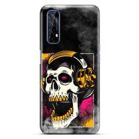 Lopard Oppo Realme 7 Uyumlu Kılıf Tattoo's (10) Full Koruma Kılıfı Turuncu