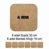 Mdf Supla Tabanı Seti 12 Parça ( 4mm ) Kare