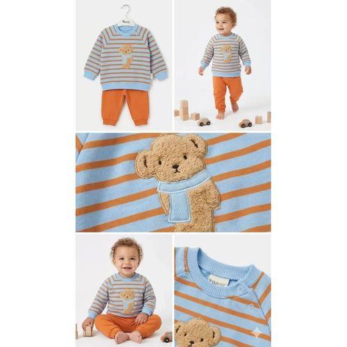 6/24 Ay Ayıcık Nakışlı Bebek Takımı