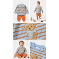 6/24 Ay Ayıcık Nakışlı Bebek Takımı