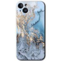 iPhone 14 Kılıf HD Desen Baskılı Arka Kapak - Eski Mermer