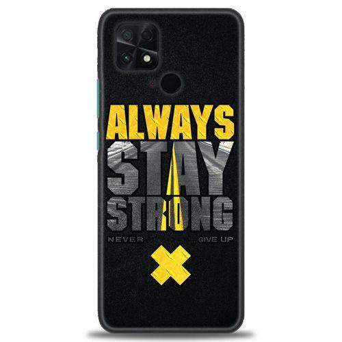 Xiaomi Poco C40 Kılıf HD Baskılı Kılıf - Stay Strong + Tam Ekran Koruyucu
