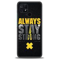 Xiaomi Poco C40 Kılıf HD Baskılı Kılıf - Stay Strong + Tam Ekran Koruyucu
