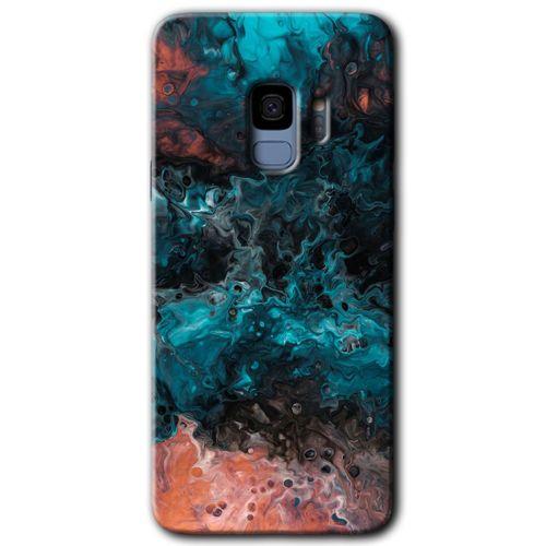 Galaxy S9 Kılıf HD Desen Baskılı Arka Kapak - Liquid Colorfull