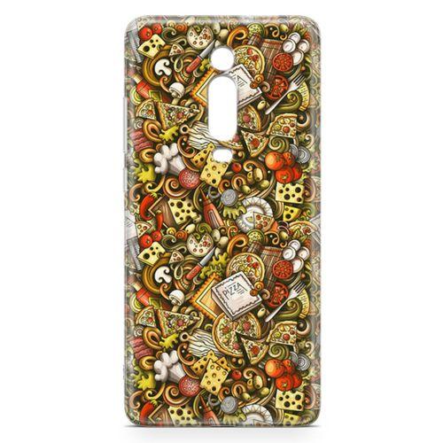 Xiaomi Redmi K20 Pro Kılıf Doodle Restaurant Arka Kapak Koruma Desenli Full Koruyucu