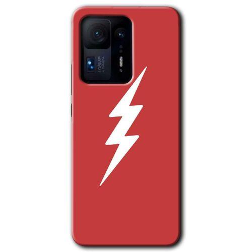 MRCİLETİSİM Xiaomi Mi Mix 4 Kılıf HD Desen Baskılı Arka Kapak+Temperli Cam - Flash Logo
