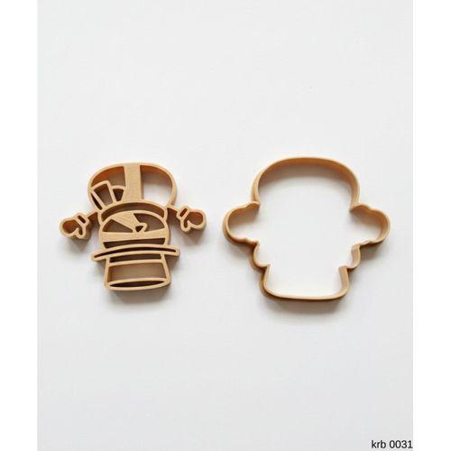 Noel Askeri Fındıkkıran Kurabiye Kalıbı – Şapkalı Asker Figürlü, Çift Parça Hamur Kesici, Şeker Hamuru ve Oyun Hamuru İçin