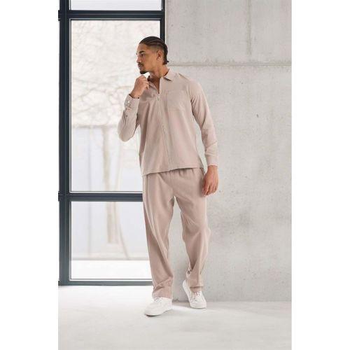 Baggy Kalıp Cupra Kumaş Jogger Erkek Eşofman Altı Pantolon - Bej