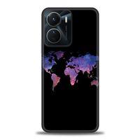 Vivo Y16 Kılıf HD Baskılı Kılıf - Dünya Haritası + Tam Ekran Koruyucu